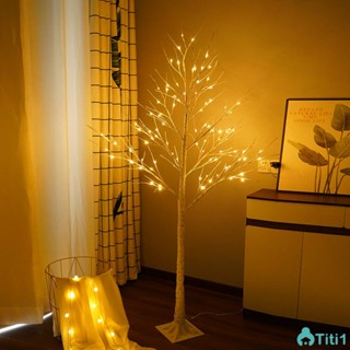 คริสต์มาส LED Birch Tree โคมไฟตกแต่งห้องโคมไฟห้องนอนบรรยากาศโคมไฟต้นไม้โคมไฟตกแต่งดาว 60 ซม.โหมด TH1