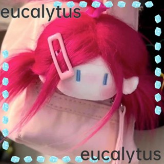 Eucalytus1 จี้ตุ๊กตาหัวบอล ผ้าฝ้าย PP 8 ซม. พร้อมกิ๊บติดผม พวงกุญแจ แบบนิ่ม ของขวัญวันเกิด