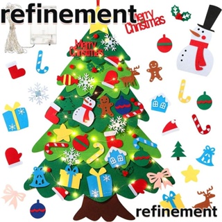 Refinement ต้นคริสต์มาส ผ้าสักหลาด ลายซานตาคลอส DIY สําหรับตกแต่งเทศกาลคริสต์มาส