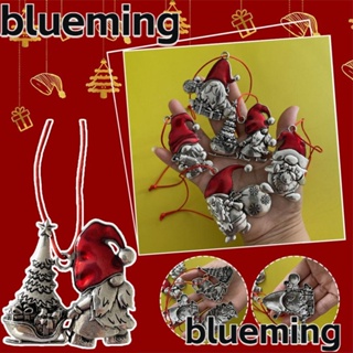 Blueming2 จี้โลหะ รูปซานตาคลอส หมุนได้ สําหรับตกแต่งบ้าน DIY