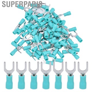 Superparis 100Pcs Insulated  Spade Wire Connector U Type Electrical Crimp Terminal