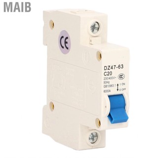 Maib 230V 400V 20A Circuit Breaker 1 Pole Protector With DIN Rail