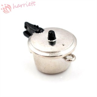 Harriett หม้อหุงข้าวจําลอง หม้อหุงข้าว หม้อหุงข้าว ของเล่นคลาสสิก เครื่องประดับจิ๋ว อุปกรณ์เสริมบ้านตุ๊กตา เฟอร์นิเจอร์ของเล่น โมเดลหม้อหุงข้าว
