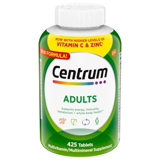 Centrum Adult Multivitamin / Multimineral Supplement 425 tablets อาหารเสริมมัลติวิตามิน / แร่ธาตุสำหรับผู้ใหญ่ 425 เม็ด