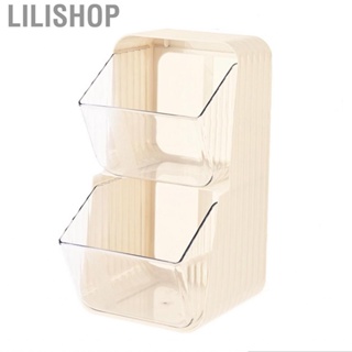 Lilishop Double Layer  Bag Rack  2L Storage Transparent for  Cable Coffee