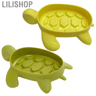 Lilishop Cartoon Soap Box  Turtle Shape Drain Holder Prevent Slip Burrs Free for Bathroom