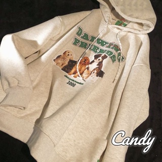 Candy Kids เสื้อผ้าผู้ญิง แขนยาว เสื้อฮู้ด คลุมหญิง สไตล์เกาหลี แฟชั่น A28J12O 34Z230822