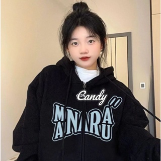 Candy Kids เสื้อผ้าผู้ญิง แขนยาว เสื้อฮู้ด คลุมหญิง สไตล์เกาหลี แฟชั่น A28J123 34Z230822