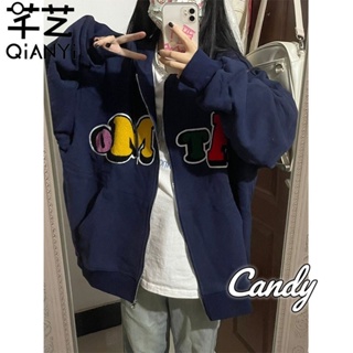 Candy Kids  เสื้อผ้าผู้ญิง แขนยาว เสื้อฮู้ด คลุมหญิง สไตล์เกาหลี แฟชั่น  คุณภาพสูง สบาย ทันสมัย fashion A28J12D 36Z230909