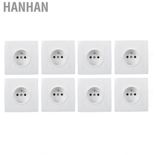 Hanhan 8pcs French Standard Socket 16A 220V Wall Mounted Outlet For Home Office Hotel Electrical Appliance