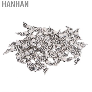 Hanhan 50Pcs Wing Spacer Beads 0.9in Wide Zinc Alloy Heart Style Multi Purpose Ange LIF