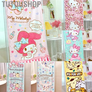 Tutoushop Kids Cartoon Bath Towel Cute Character Print Soft Colorfast Cotton Beach for Toddlers