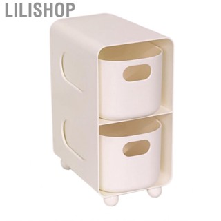 Lilishop Desk Storage Drawer  Dustproof Large  Simple Style Plastic Box for Dormitory