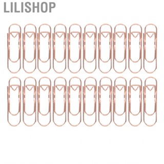 Lilishop 20Pcs Metal Pen Clips Durable Rose Gold Book Holder For School Meeting