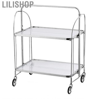 Lilishop Cart Storage Rack  Rolling Sturdy Metal Frame for Bedroom