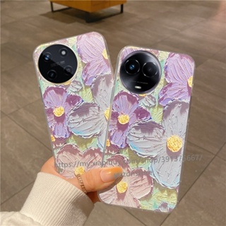 Phone Case Realme 11 4G 5G NFC C51 เคสโทรศัพท์มือถือแบบนิ่ม กันกระแทก ลายภาพวาดกราฟฟิตี้ ดอกไม้ สําหรับ