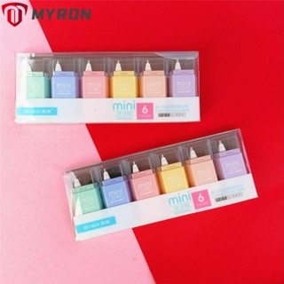 Myron เทปลบคําผิด พลาสติก สีขาว สําหรับเขียนสํานักงาน 6 ชิ้น