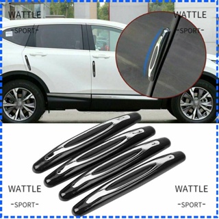 Wattle สติกเกอร์ป้องกันรอยขีดข่วน ABS+PVC กันชนประตูรถยนต์ ป้องกันรอยขีดข่วน อะไหล่ด้านนอกรถยนต์