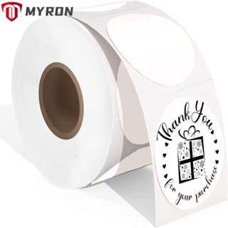 Myron สติกเกอร์ฉลากความร้อน ทรงกลม อเนกประสงค์ 2x2 นิ้ว สําหรับสํานักงาน