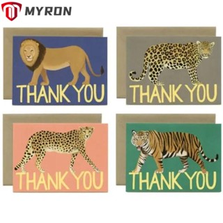 Myron โปสการ์ดกระดาษคราฟท์ ลาย Thank You หลากสีสัน สําหรับตกแต่งบ้าน DIY