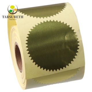 Tarsureth สติกเกอร์ฉลากซีล โลหะ สีเมทัลลิก สีทอง มีกาวในตัว 2 นิ้ว สําหรับติดตกแต่ง