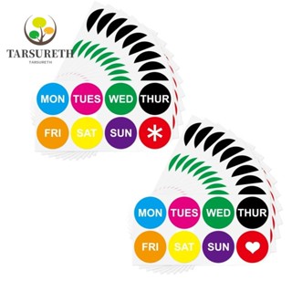 Tarsureth ป้ายฉลาก วันจันทร์ วันอาทิตย์ หลากสี ลอกออกได้ สําหรับวันแพลนเนอร์