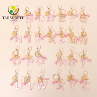 Tarsureth พวงกุญแจเรซิ่น จี้ตัวอักษร ประดับพู่ สร้างสรรค์ สําหรับห้อยกระเป๋า