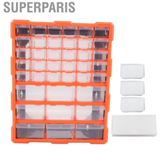 Superparis Drawer Hardware Storage Organizer Simple Use 39 Drawers Transparent PVC Wall Mount Parts for Office Supplies