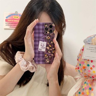 เคสโทรศัพท์มือถือ ลายเสือดาว หน้ายิ้ม กันกระแทก สําหรับ iPhone 14promax 13 12 11