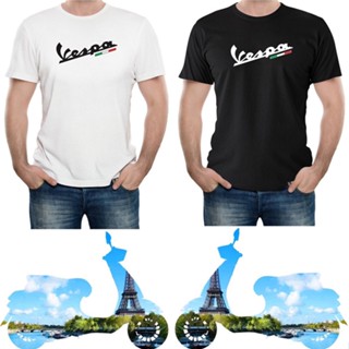 เสื้อยืดคอกลม แขนสั้น ผ้าฝ้าย พิมพ์ลายรถจักรยานยนต์สกูตเตอร์ Biajo VESPA PIAGGIO สวมใส่สบาย แฟชั่นฤดูร้อน สําหรับผู้ชาย และผู้หญิง