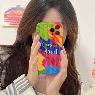 เคสโทรศัพท์มือถือ กันกระแทก ลายภาพวาดสีน้ํามัน รูปคลื่น สําหรับ iPhone 14promax 13 12 11