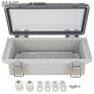 Maib Electrical Junction Box  Hinged Housing  Boxes Clear Lid ABS for Outdoor