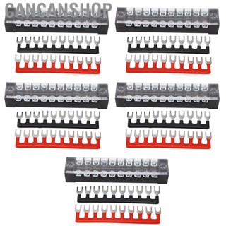 Cancanshop Terminal Block Strip 15A  Plated Copper Guide Impact Resistant  Proof 10 Position 600V for Automotive