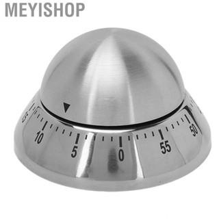 Meyishop Cooking Timer Round Mechanical Stainless Steel for Office