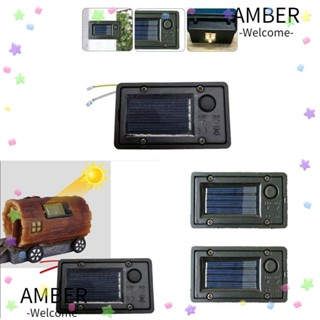 Amber กล่องแบตเตอรี่พลังงานแสงอาทิตย์ LED สีดํา แบบเปลี่ยน 2 ชิ้น