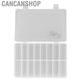 Cancanshop 16 Compartment Parts Box  Grids Organizer Container Great Storing No Loose PP Plastic Eco Friendly Transparent Adjustable Stable for Fishing Tackle