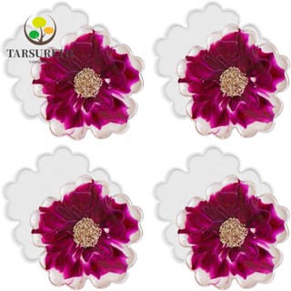 Tarsureth แม่พิมพ์ซิลิโคนเรซิ่น ลายดอกไม้ 4.7 นิ้ว 4 ชิ้น