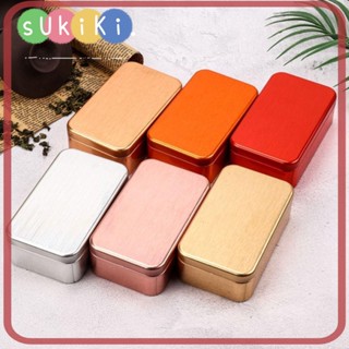 Sukiki กล่องอลูมิเนียมดีบุก สําหรับใส่เทียน ครีมบาล์ม 2 ชิ้น