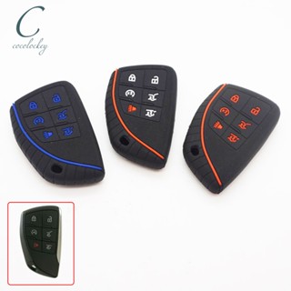 ใหม่ เคสกุญแจรีโมตรถยนต์ แบบยาง สําหรับ Chevrolet Corvette Suburban Tahoe Smart Keyless Enter 6 ปุ่ม 332376