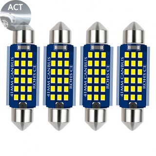 โคมไฟอัพเกรดรถยนต์ของคุณ พร้อมไฟแคนบัส LED 41 มม. 4 ชิ้น