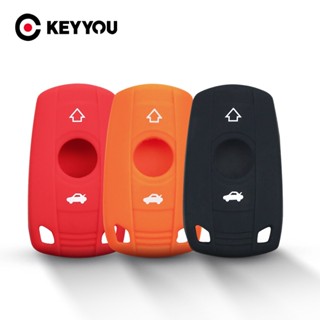 ใหม่ KEYYOU เคสกุญแจรีโมตรถยนต์ ซิลิโคน สําหรับ BMW F20 1 3 5 6 Series E90 E91 E92 E60 910870