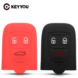 ใหม่ KEYYOU เคสกุญแจรีโมตรถยนต์ ซิลิโคน 3 ปุ่ม สําหรับ ALFA ROMEO 159 Brera 156 Spider Key 430541