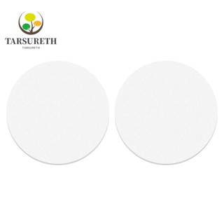 Tarsureth แผ่นรองแก้วเซรามิก ทรงกลม ดูดซับน้ํา 4.1 นิ้ว สีขาว 2 ชิ้น