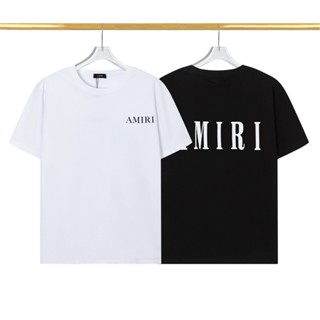 Ami - ไอเทมขายดี! ใหม่ เสื้อยืดแขนสั้น พิมพ์ลายโลโก้ตัวอักษร ด้านหน้า และด้านหลัง สวยงาม อเนกประสงค์ สําหรับผู้ชาย และผู้หญิง K TYED