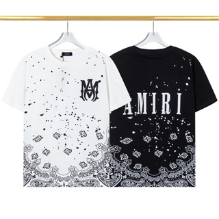 Ami - ไอเทมขายดี! เสื้อยืดแขนสั้น พิมพ์ลายหมึกกระเด็น ด้านหน้า และด้านหลัง สวยงาม อเนกประสงค์ สําหรับผู้ชาย และผู้หญิง Jrte