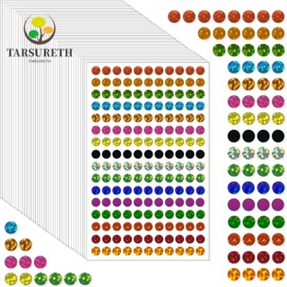 Tarsureth สติกเกอร์ฉลากเลเซอร์ ทรงกลม ลายจุด มีกาวในตัว ขนาดเล็ก 1/4 นิ้ว สําหรับติดตกแต่งสํานักงาน