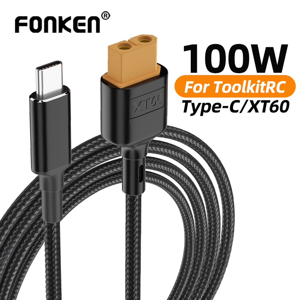 สายชาร์จ USB-C เป็น XT60 สําหรับ Toolkitrc SC100 Type-C เป็น XT60 Toolkitrc M7 M6 M6D M8S 100W