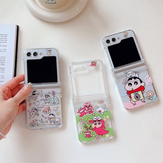 เคสโทรศัพท์มือถือแบบแข็ง กันกระแทก ลายการ์ตูนน่ารัก สําหรับ Samsung Galaxy Z Flip5 3in1 Z Flip 3 Flip 4