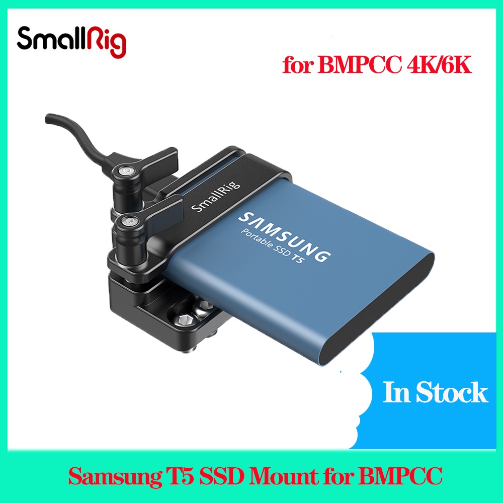 SmallRig 2245B Samsung T5 SSD Mount สําหรับ BMPCC 4K/6K และ Z CAM พร้อม SSD ผู้ถือ