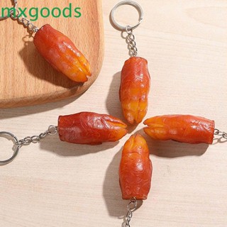 Mxgoods พวงกุญแจ จี้ PVC รูปปีกไก่ สําหรับห้อยกระเป๋า